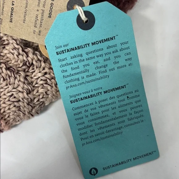 PranaKanin Beanie raisin one size fits all knitted tassel stocking hat